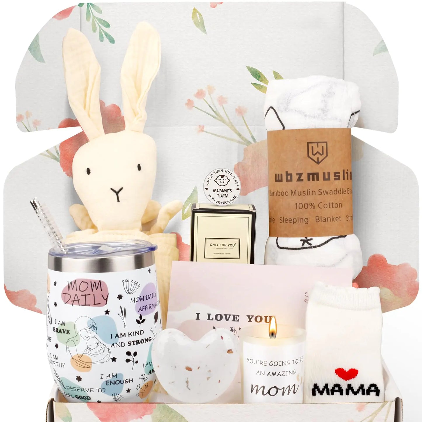 New Mom Gifts - 9PCS New Mom Care Package After Baby Gifts for New Mom First Time Mom Essentials New Mom Gifts for Women After Birth Pregnancy Gifts for Women and Baby