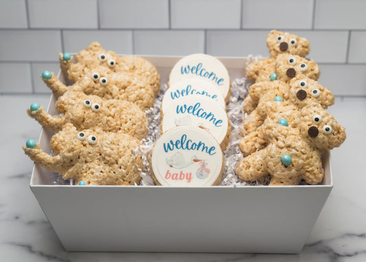 Welcome Baby Gift Basket by Creative Crispies Co.