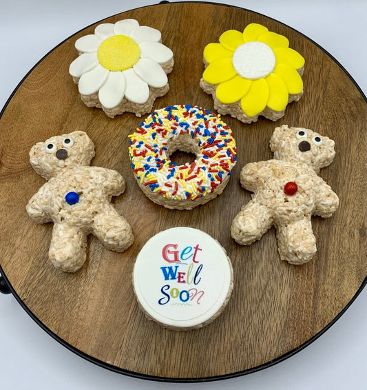 Get Well Soon Gift Basket Tray by Creative Crispies Co.