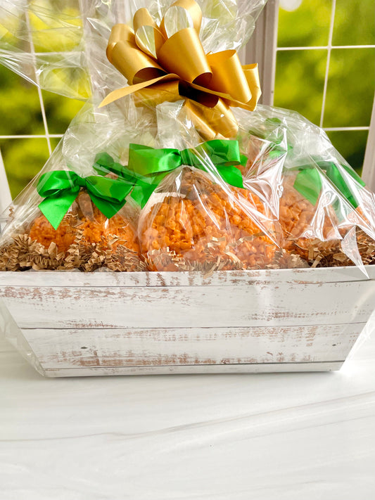 Thanksgiving Pumpkin Gift Basket by Creative Crispies Co.