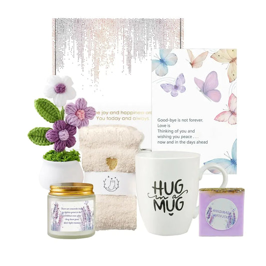 Sympathy Gift Baskets - Condolences Gift Basket for Loss Bereavement Grief Gift Ideas for Women Sorry for Your Loss of Loved One Mom Dad Husband Pet Thinking of You Box Grieving Self Care Package